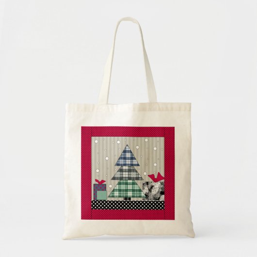 kerstpatroon, toegepast, nieuw jaar, kerst tote bag (Voorkant)