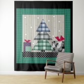 kerstpatroon, toegepast, nieuw jaar, kerst wandkleed (In situ)