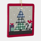 kerstpatroon, toestel, nieuw jaar, kerst c keramisch ornament (Rechts)