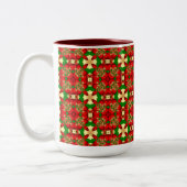 kerstpatroon tweekleurige koffiemok (Links)