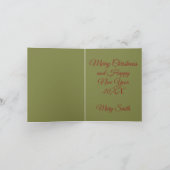 Kerstpatroon uit de oude doos - Vouwbare Kerstkaar Feestdagen Kaart (Binnen)