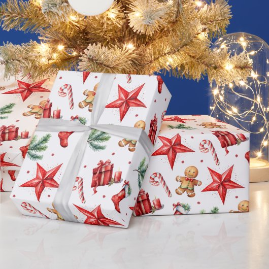 Kerstpatroon Vakantie Cadeaupapier (Feestdagen)