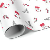 Kerstpatroon van cadeau-sokken, lolly's cadeaupapier (Rol Hoek)