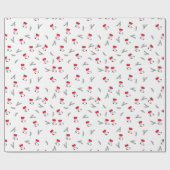 Kerstpatroon van cadeausokken Sparretakken Cadeaupapier (Vlak)