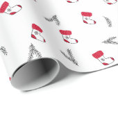 kerstpatroon van de kousen met touwtjes cadeaupapier (Rol Hoek)