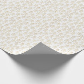 Kerstpatroon van gouden peperkoekmannen cadeaupapier (Hoek)