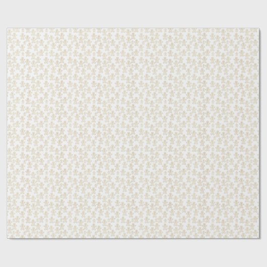 kerstpatroon van gouden tandbrood mannen cadeaupapier (Vlak)