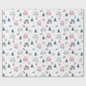 kerstpatroon van grappige katten, geschenken, snee cadeaupapier (Vlak)