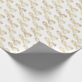 Kerstpatroon van hulstbladeren en -bessen cadeaupapier (Hoek)