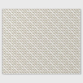 Kerstpatroon van Lollipops. Golden On White Cadeaupapier (Vlak)