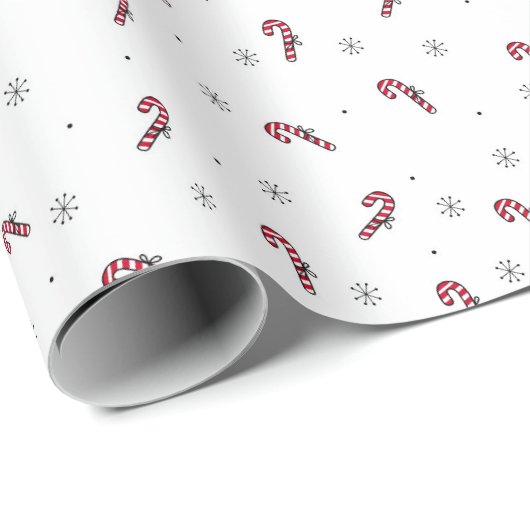 Kerstpatroon van lolly's en sneeuwvlokken cadeaupapier (Rol Hoek)