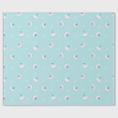 kerstpatroon van magische sneeuwballen en sneeuw cadeaupapier (Vlak)