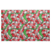 kerstpatroon van rode en gestreepte ballen stof (Fat Quarter)