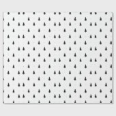 Kerstpatroon van sparrenbomen in de winter cadeaupapier (Vlak)