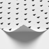 Kerstpatroon van sparrenbomen in de winter cadeaupapier (Hoek)