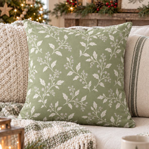 Kerstpatroon Vine & Berry Sage ID1337 Kussen