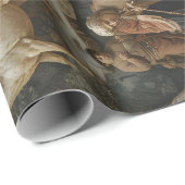 Kerstpatroon Vintage Kunst Cadeaupapier (Rol Hoek)