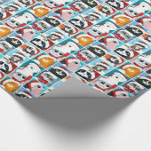 kerstpatroon voor feestdieren cadeaupapier (Hoek)