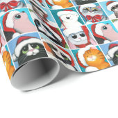 kerstpatroon voor feestdieren cadeaupapier (Rol Hoek)