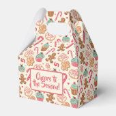 Kerstpatroon voor Gingerbread Candyland Bedankdoosjes (Voorkant Zijde)