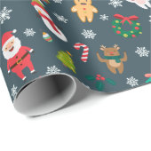 kerstpatroon voor Kerstmis Cadeaupapier (Rol Hoek)