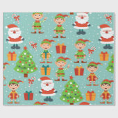 Kerstpatroon voor kerstmis en kerstmis voor kerstm cadeaupapier (Vlak)