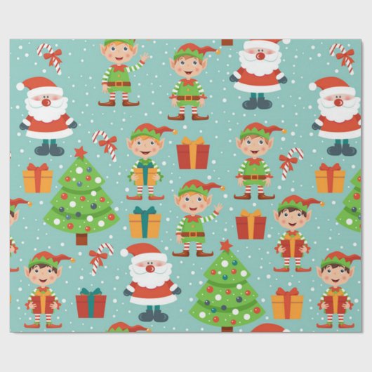 Kerstpatroon voor kerstmis en kerstmis voor kerstm cadeaupapier (Vlak)