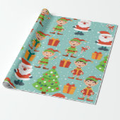 Kerstpatroon voor kerstmis en kerstmis voor kerstm cadeaupapier (Uitgerold)