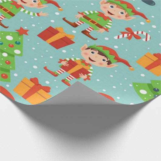 Kerstpatroon voor kerstmis en kerstmis voor kerstm cadeaupapier (Hoek)