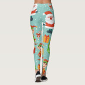 Kerstpatroon voor kerstmis en kerstmis voor kerstm leggings (Achterkant)