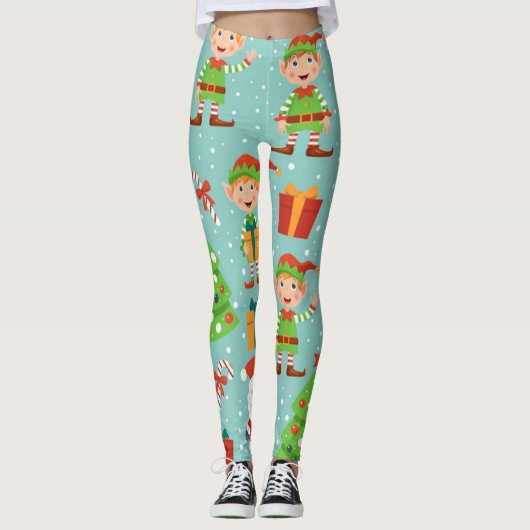 Kerstpatroon voor kerstmis en kerstmis voor kerstm leggings (Voorkant)