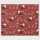 Kerstpatroon voor Kerstmis en rendieren Cadeaupapier (Vlak)