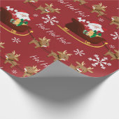 Kerstpatroon voor Kerstmis en rendieren Cadeaupapier (Hoek)