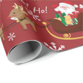 Kerstpatroon voor Kerstmis en rendieren Cadeaupapier (Rol Hoek)