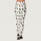 kerstpatroon voor kerstmis in Santa Planten Housep Leggings (Achterkant)