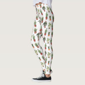 kerstpatroon voor kerstmis in Santa Planten Housep Leggings (Links)