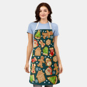 Kerstpatroon voor koekjes schort (Gedragen)