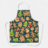 Kerstpatroon voor koekjes schort (Voorkant)