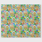 kerstpatroon voor ontbijtkoek cadeaupapier (Vlak)