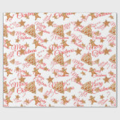 kerstpatroon voor ontbijtkoek cadeaupapier (Vlak)