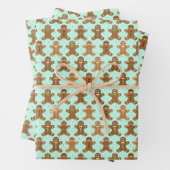 Kerstpatroon voor ontbijtkoek inpakpapier vel (In situ)