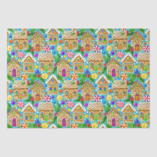 kerstpatroon voor ontbijtkoek tissuepapier (Voorkant)