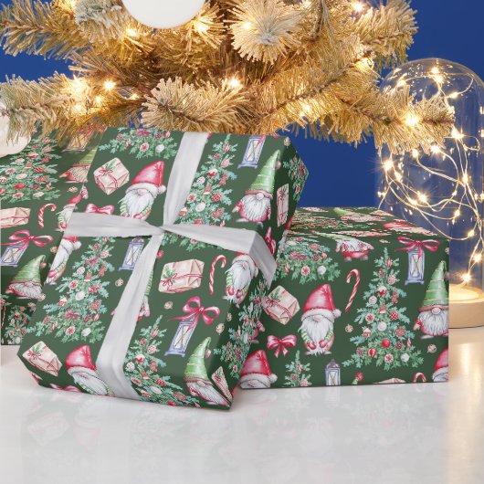 Kerstpatroon Waterverf cadeau Cadeaupapier (Feestdagen)