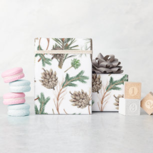 kerstpatroon waterverf cadeaupapier