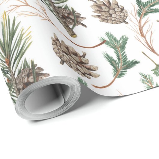 kerstpatroon waterverf cadeaupapier (Rol Hoek)