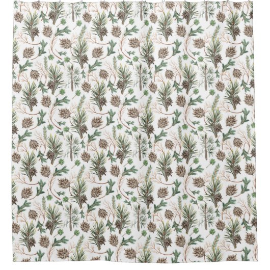 kerstpatroon waterverf douchegordijn (Voorkant)