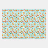 kerstpatroon Waterverf Inpakpapier Vel (Voorkant 2)