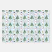 kerstpatroon Waterverf Inpakpapier Vel (Voorkant)