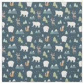 Kerstpatroon winterdieren stof (Swatch)