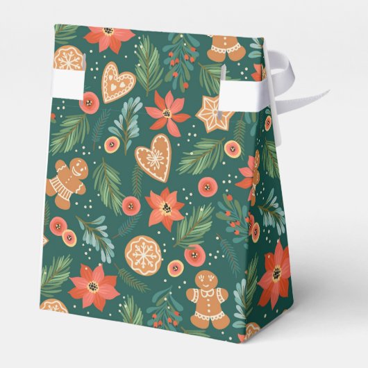 Kerstpatroon Xmas Gift Gingerbread Joy Bedankdoosjes (Achterkant)